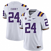 LSU Tigers 24 Chris Curry White Nike College Football Jersey Dzhi,baseball caps,new era cap wholesale,wholesale hats